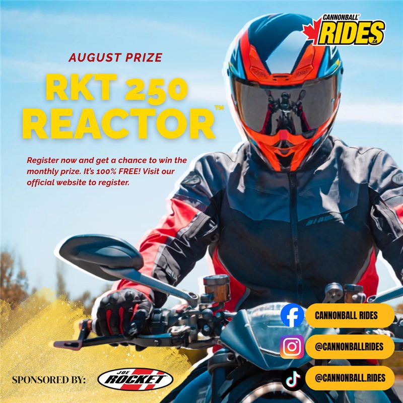 Cannonball Rides monthly prize social media promo