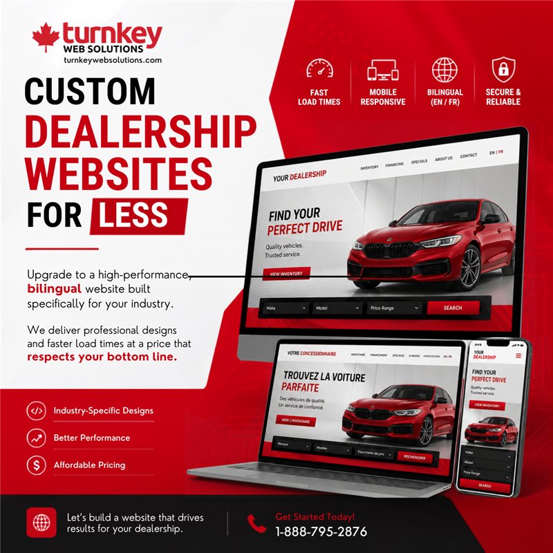 Turnkey Web Solutions dealership website ad